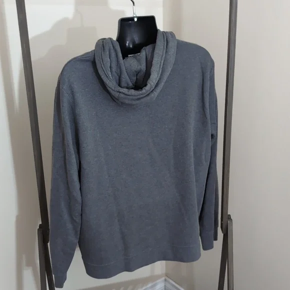 FILA| Grey Long Sleeve Hoodie Sweatshirt With Front Pouch Cotton Blend - Picture 4 of 14